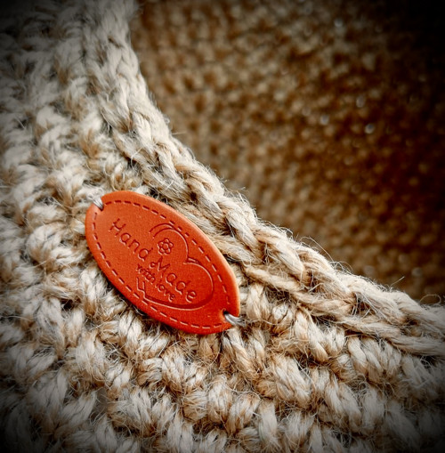 Sada 3 háčkovaných jutových košíků v boho stylu — foto 5