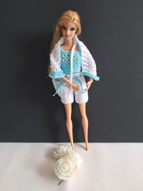 Háčkovaný set oblečků pro panenku Barbie — foto 3