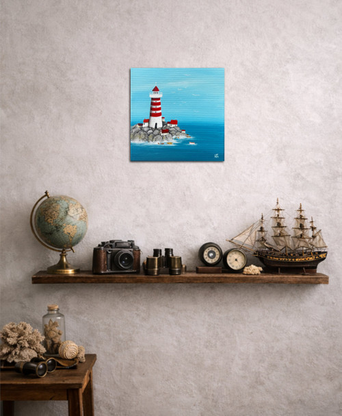 Originální obraz: Majáček - 20x20cm — foto 5