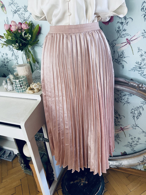 Sukně plisé powder pink — foto 3