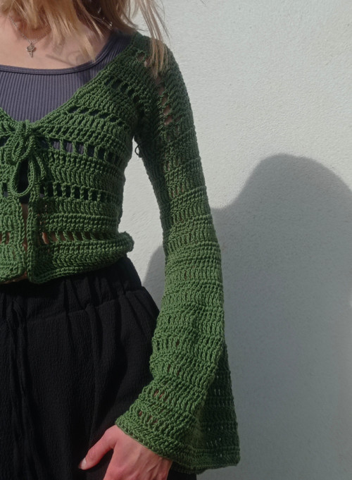 Forest green | crochet cardigan — foto 4