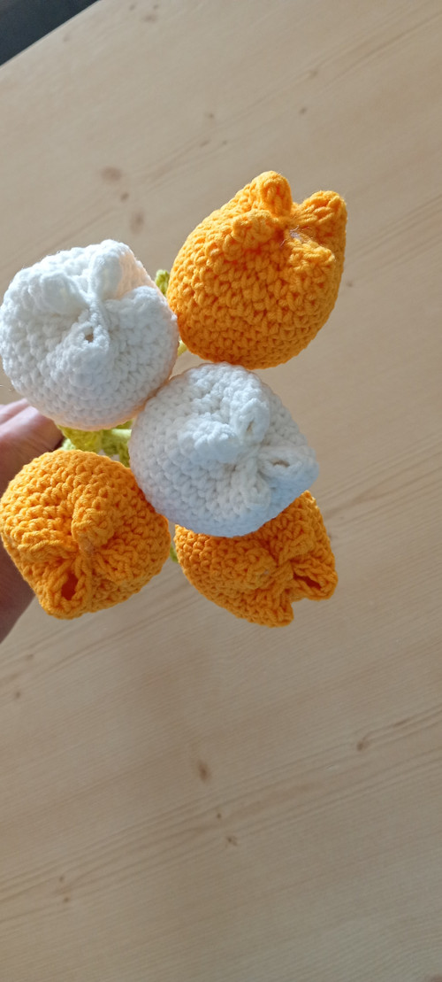Háčkované tulipány 5ks — foto 3