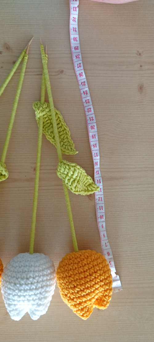 Háčkované tulipány 5ks — foto 5