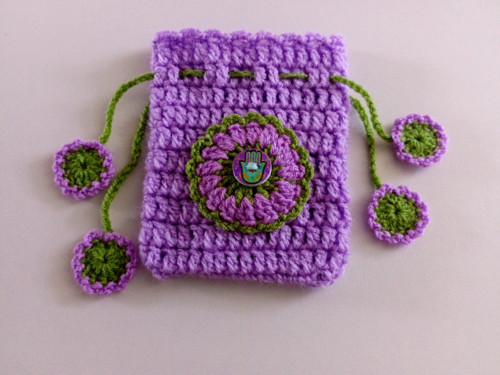 Háčkovaný pytlíček 10 x 8 cm — foto 5