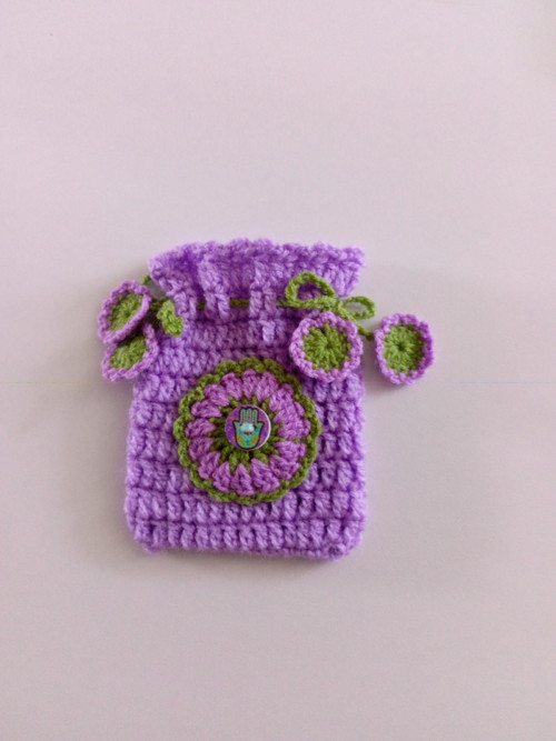 Háčkovaný pytlíček 10 x 8 cm — foto 4