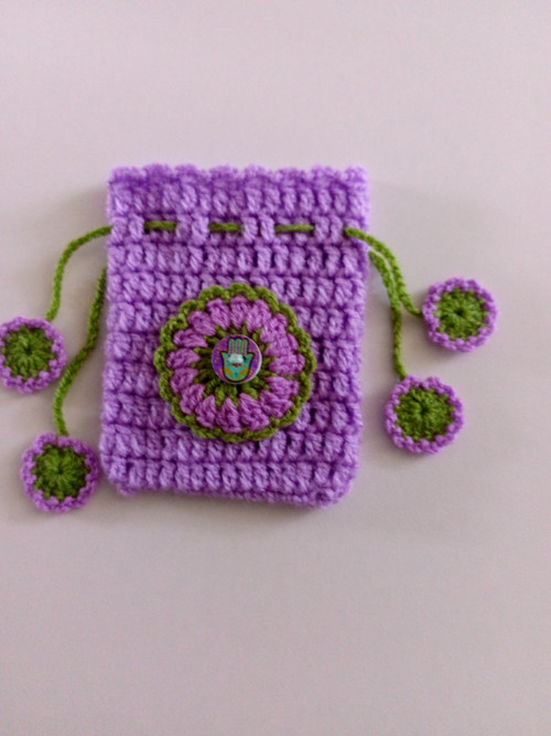 Háčkovaný pytlíček 10 x 8 cm — foto 2