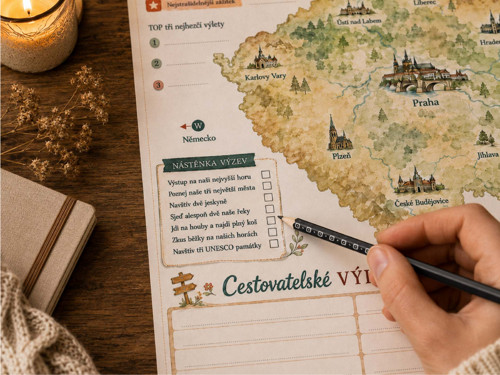 Cestovatelská mapa - Česká republika, A3, na stůl — foto 4