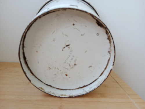 Smaltovaný bílý kyblík 30 cm SFINX — foto 4