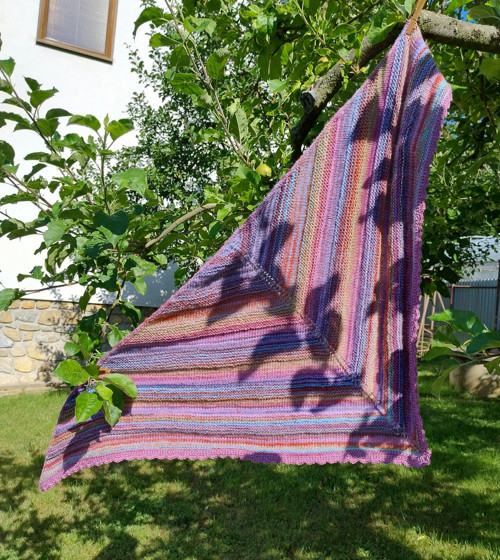 Teplý pletený šátek — foto 3