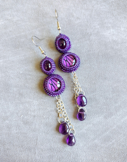 Náušnice Amethyst Monarch — foto 2