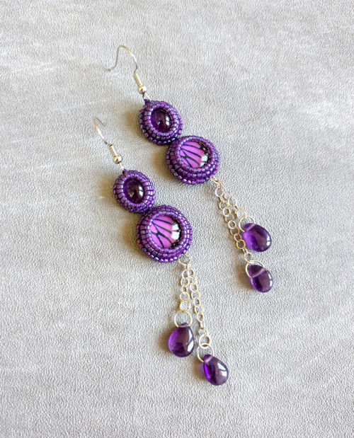 Náušnice Amethyst Monarch — foto 4