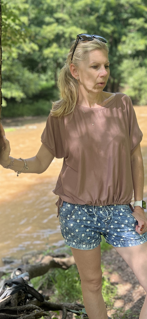 Pudrové triko/halenka — foto 4