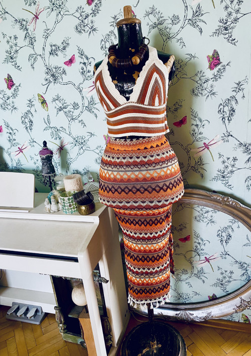 Sukně etno boho cikcak — foto 3