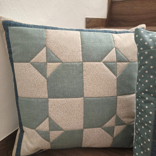 Povlak na polštář patchwork mentolový sada 2 ks — foto 4