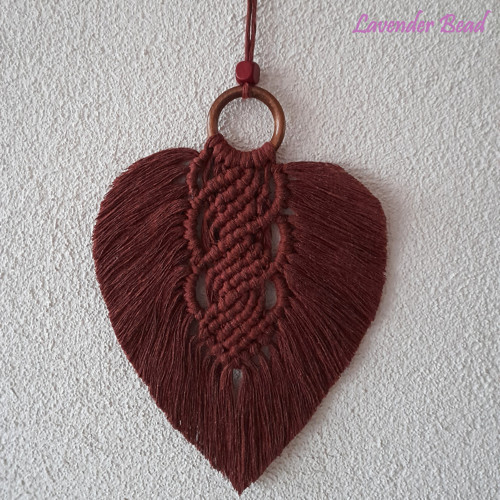 Macramé závěsná dekorace - list — foto 2