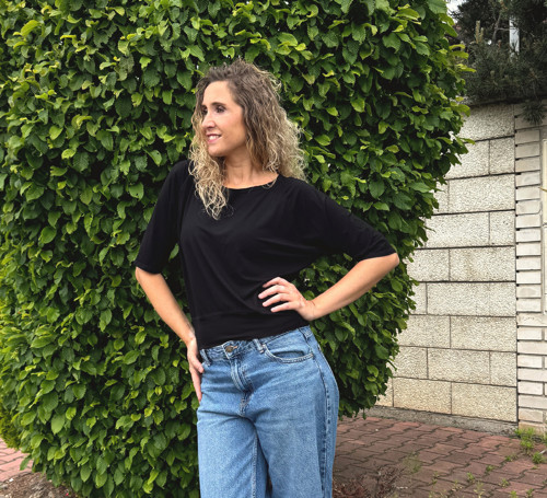 Volné triko černé — foto 3