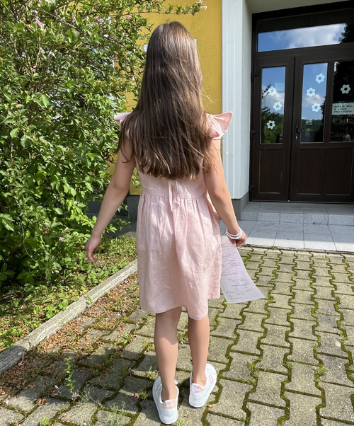 Dívčí lněné šaty - ROSALIE — foto 5