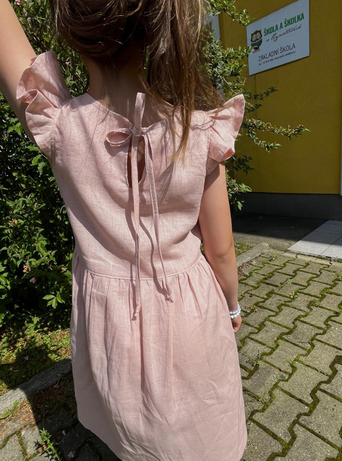 Dívčí lněné šaty - ROSALIE — foto 3
