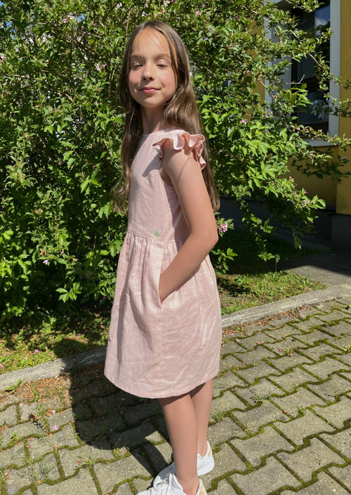 Dívčí lněné šaty - ROSALIE — foto 4
