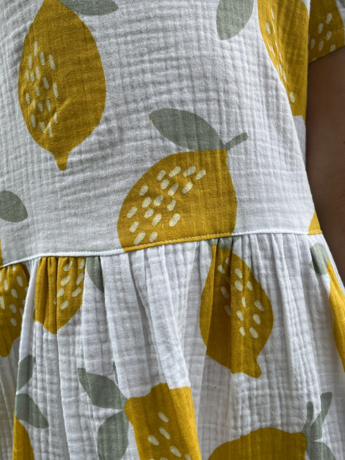 Dívčí mušelínové šaty - LEMON — foto 4