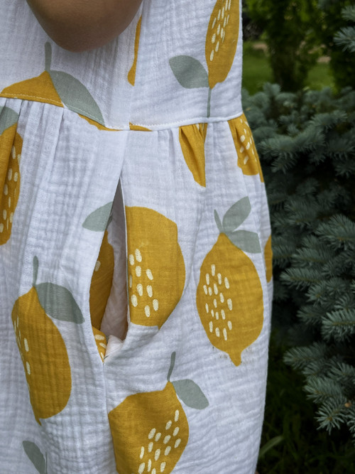 Dívčí mušelínové šaty - LEMON — foto 5