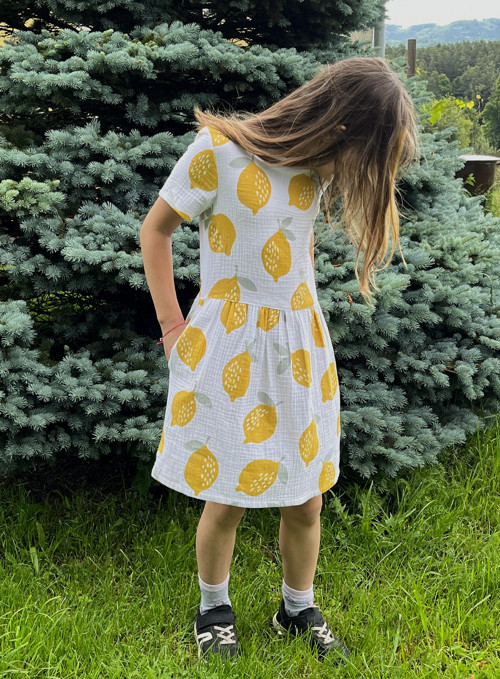 Dívčí mušelínové šaty - LEMON — foto 2