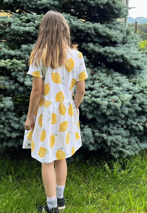 Dívčí mušelínové šaty - LEMON — foto 3