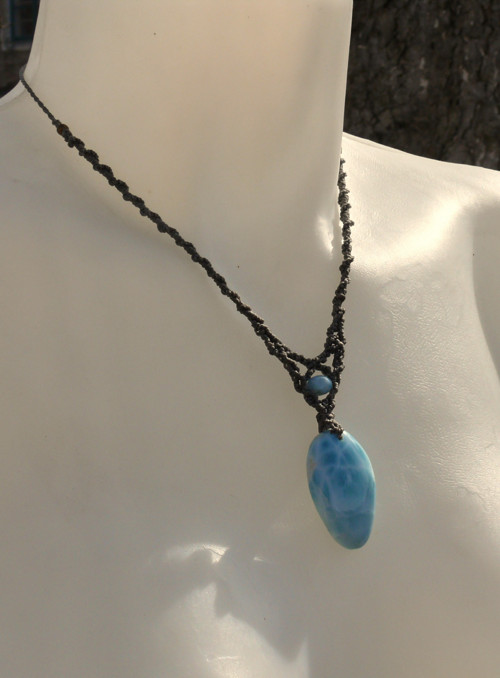 Náhrdelník s Larimarem AAA+ — foto 6