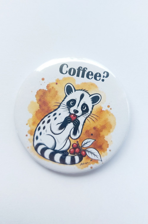 Cibetka COFFEE? - placka, odznak — foto 2