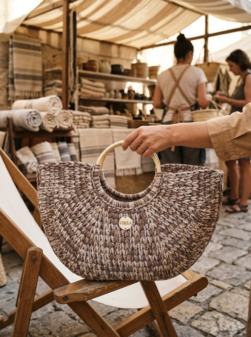 Háčkovaná kabelka Summer Bag Mocca — foto 2