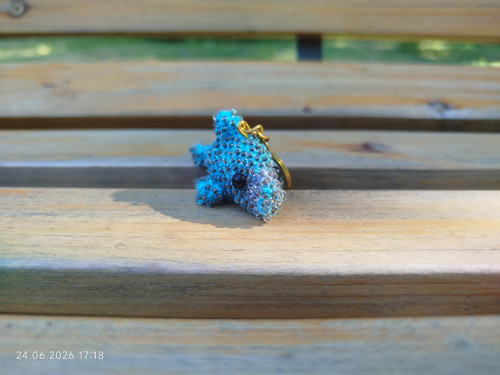 HANDMADE Amigurumi Dolphin Keychain 2,4" — foto 4
