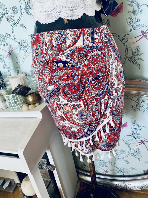 Sukně paisley boho se střapečky — foto 4