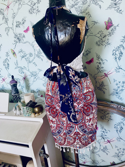 Sukně paisley boho se střapečky — foto 5