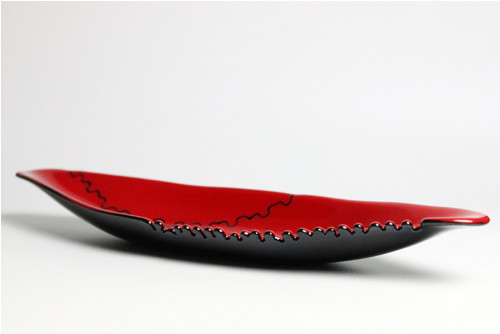 Mísa boat Red on Black — foto 4
