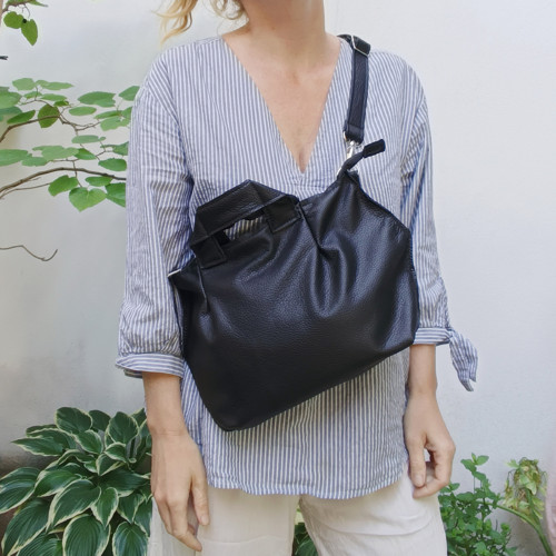LEATHER Bag BLACK Mirror — foto 2
