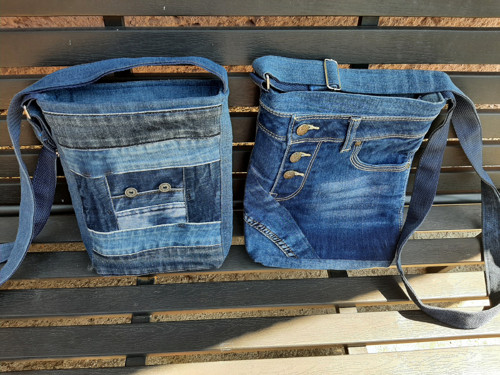 Riflová kabelka crossbody — foto 5