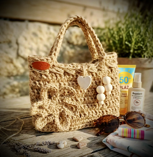 Jutová háčkovaná kabelka pro holčičku v boho stylu — foto 3