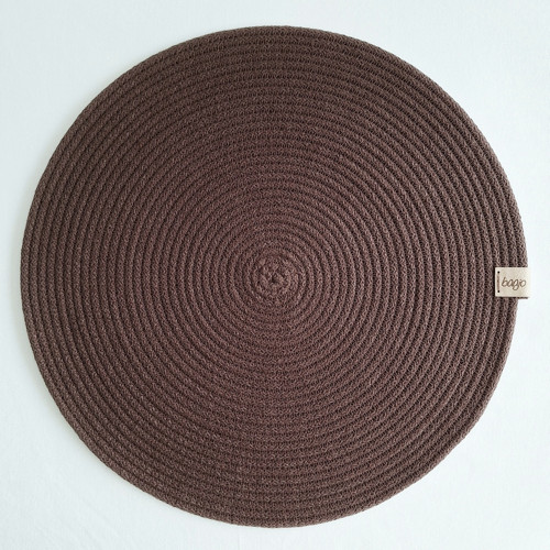 Bavlněné prostírání kulaté v barvě CHOCOLATE — foto 3