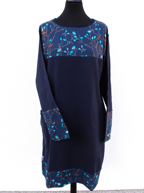 TEMNĚ MODRÉ (L/XL) - šaty — foto 2