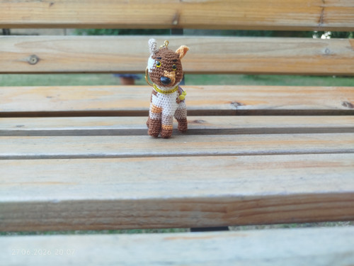 Handmade Amigurumi Cat Keychain 2,4" — foto 3