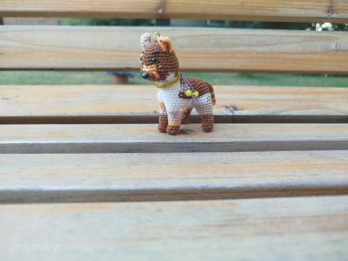 Handmade Amigurumi Cat Keychain 2,4" — foto 4