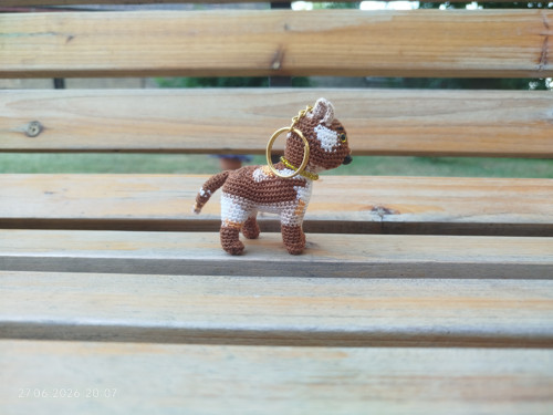 Handmade Amigurumi Cat Keychain 2,4" — foto 5
