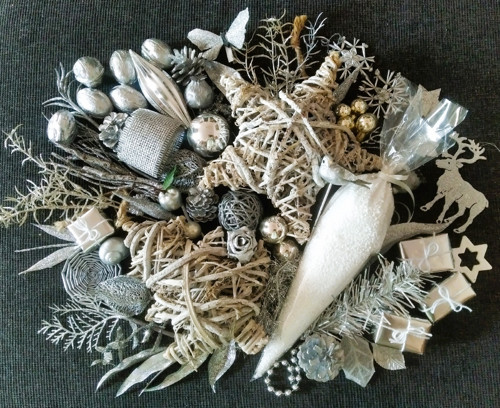 Sada materiálu - bílostříbrná — foto 2