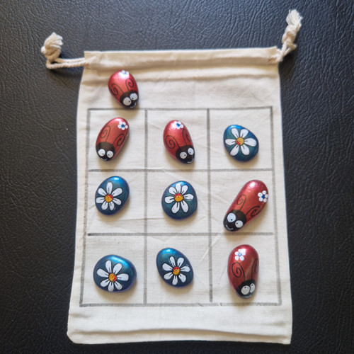 Malované kamínky - hra tic tac toe — foto 4