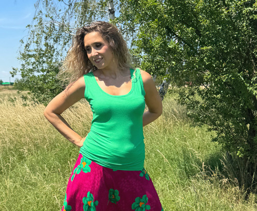 Tričko bez rukávů zelené — foto 5