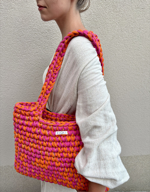 Háčkovaná kabelka SUMMER VIBES maxi — foto 4