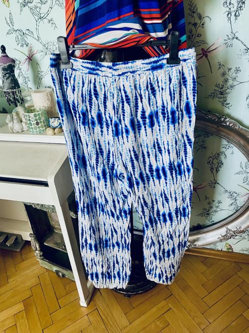 Kalhoty boho modrobílé — foto 4