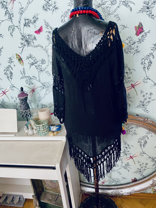 Tunika boho s bambulkama — foto 6