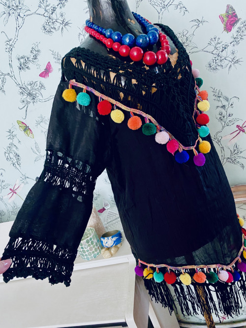 Tunika boho s bambulkama — foto 4