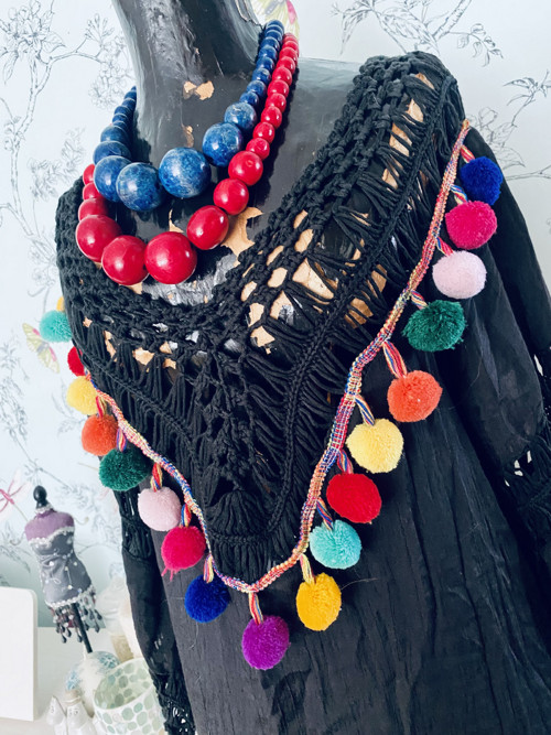Tunika boho s bambulkama — foto 3